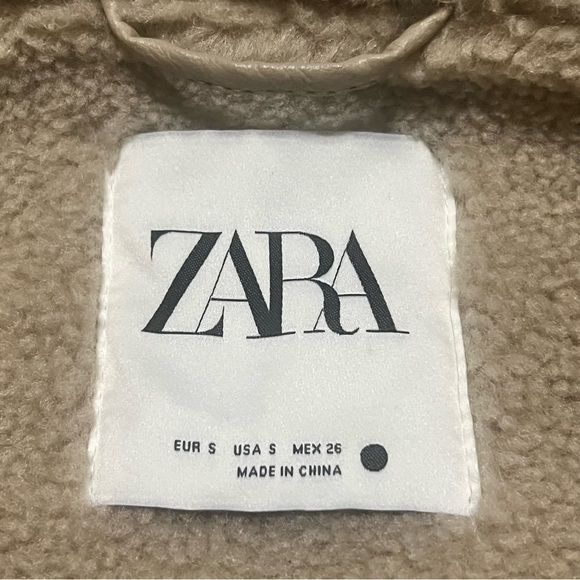 Zara Double Faced Jacket Tan Size Small Great Condition - Picture 12 of 14